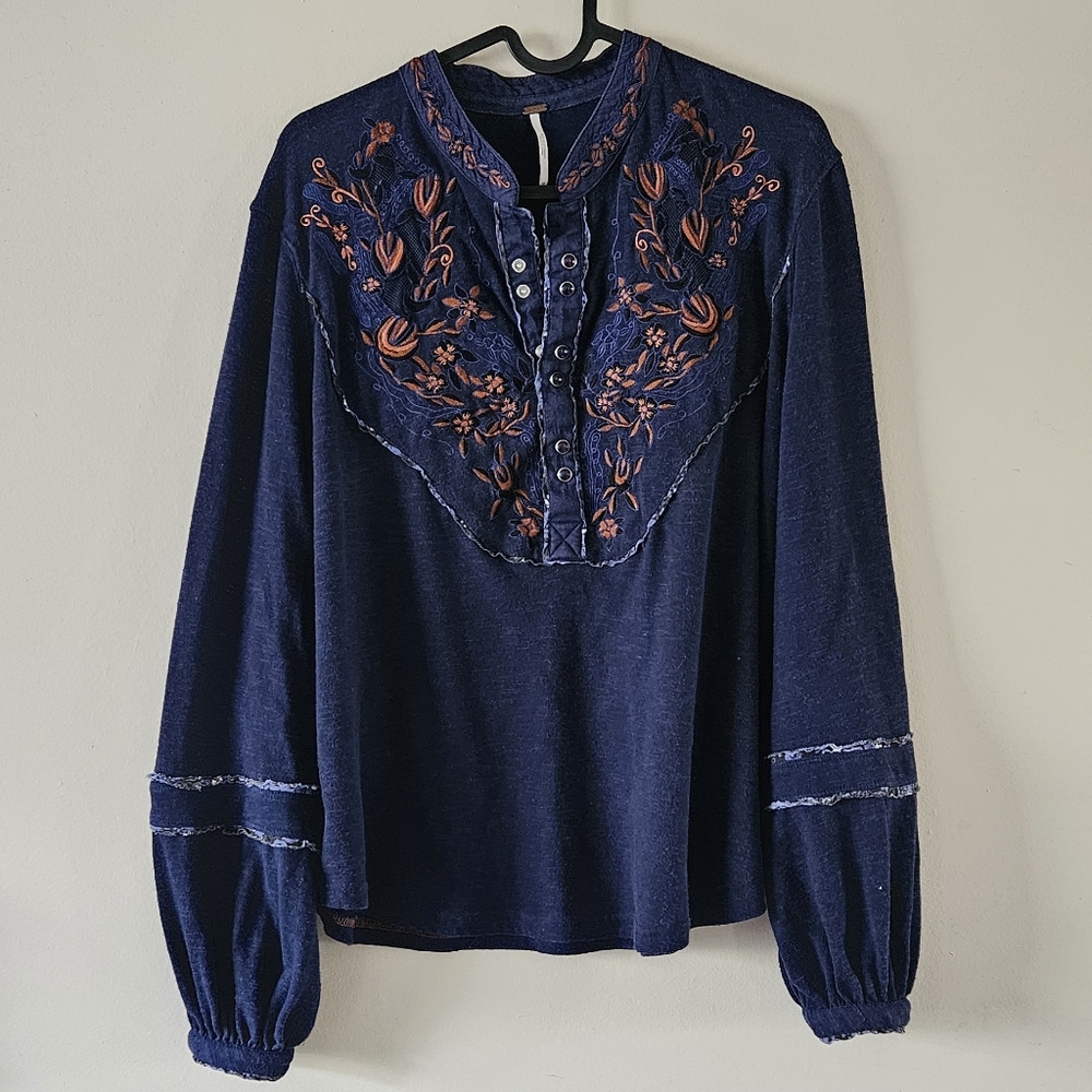 Free People Sundance Kid Western Henley